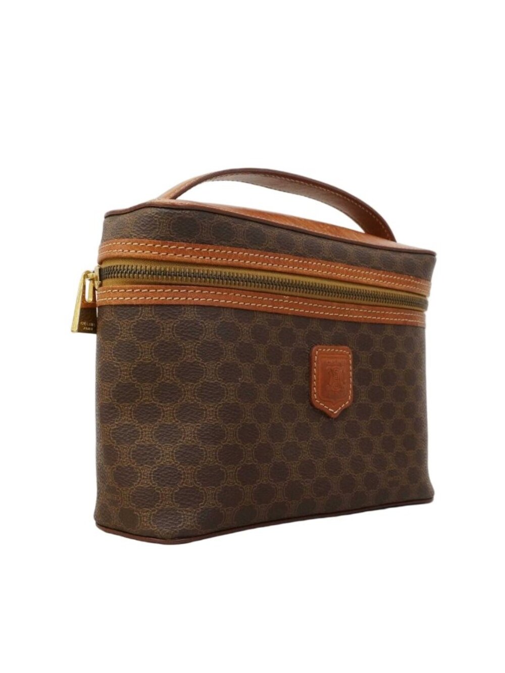 Celine Vanity Bag Macadam Brown Gold - Picture 2 of 9